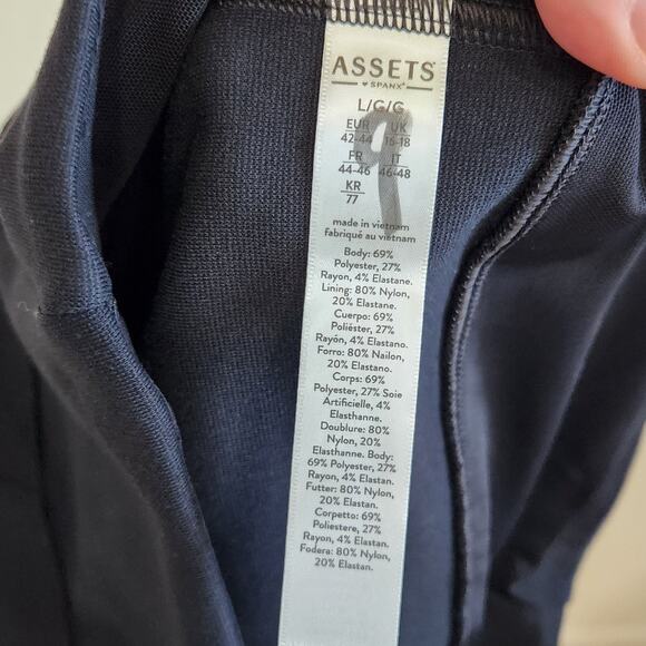 Asset By Spanx High Waist Stretch Compression Leggings Pull On Black Size Large - Picture 5 of 6